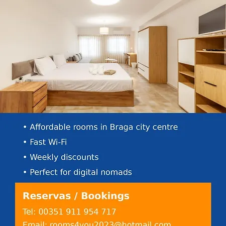 Rooms4you 3 In Historic Center Of Pensjonat Braga