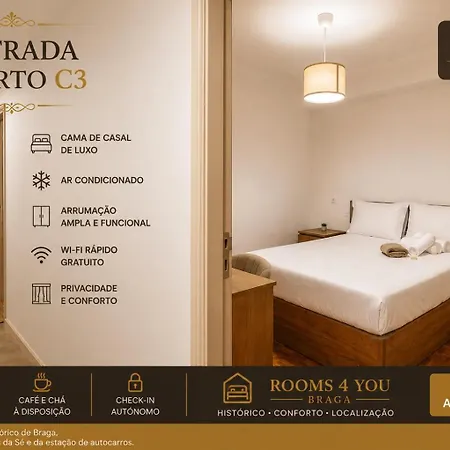 Rooms4you 3 In Historic Center Of * Μπράγκα